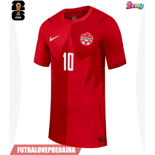 Lacne Ženy Futbalové dres Kanada Jonathan David #10 MS 2026 Krátky Rukáv - Domáci